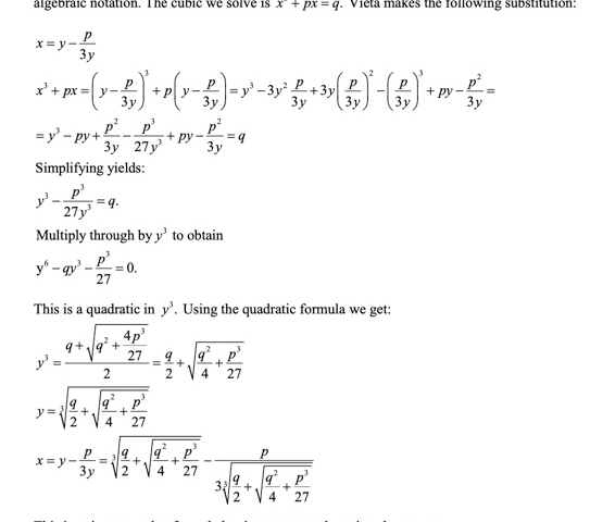 Розв'язування кубічних рівнянь за допомогою теореми Вієта | Photo: https://www.chegg.com